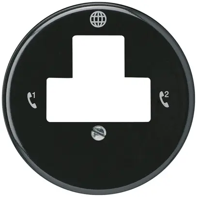 Frontscheibe basico für Rückführdose 2 DSL schwarz 