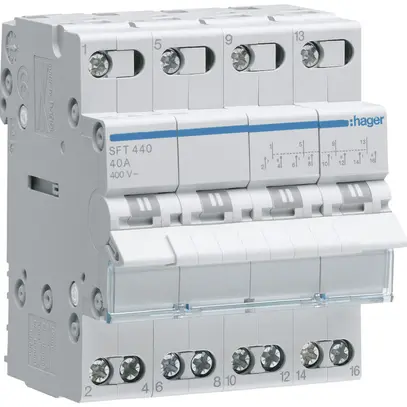 Invertitore AMD Hager 40A 230V 0 chiusura 0 apertura 4 invertitore 4UM 