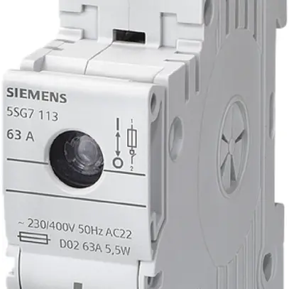 Interrupteur de charge Siemens MINIZED 5SG7 avec fusible D02 1LN 230V 63A 3UM 