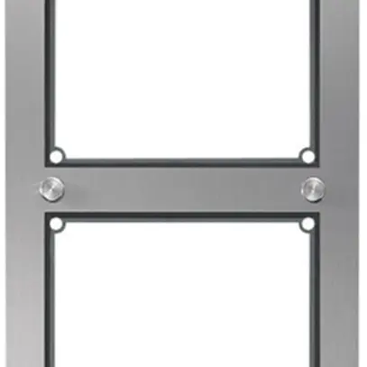 Boîtier ENC pour interphone Hager elcom.modesta 4×1 2-fils avec cadre, acier fin 
