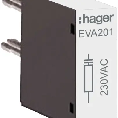 Module RC Hager 230VAC pour fusibles EV007…EV015, EVN022 