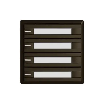 Poussoir KNX RGB EDIZIO.liv SNAPFIX® capteur temp.RGB-LED étiqu.4×com.2T br 