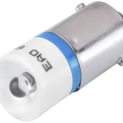 LED single EAO T3 1/4 BA9s 24VAC/DC, 15mA, blu 