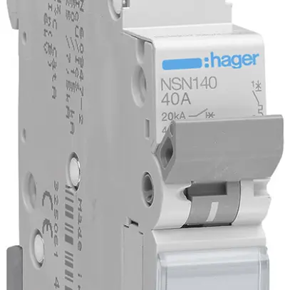 Disgiuntore Hager MCB 1P 415V tipo D 40A 1UM 