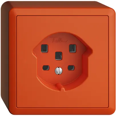 Prise AP EDIZIOdue T25 16A orange, avec bornes enf. 