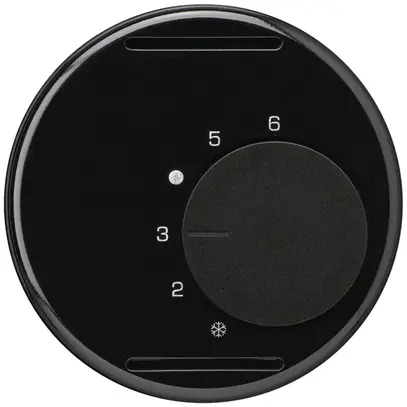 Disque frontal ENC BASICO noir pour thermostat d'ambiance sans interrupteur 