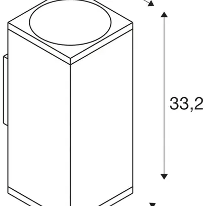 Applique LED SLV ENOLA SQUARE UP/DOWN L 53W 6000lm 3000/4000K IP65 antracite 