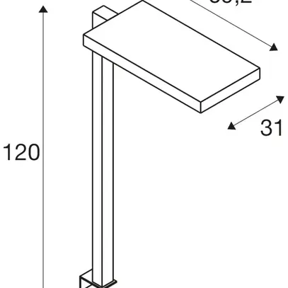 Lampe de table LED SLV WORKLIGHT 79W 7600lm 4000K 1200mm aluminium blanc 