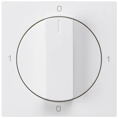 Kit frontale per interruttore rotativo S0 60×60mm kallysto 0-1-0-1 bianco 