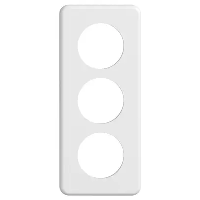 Plaque de recouvrement STANDARDdue 3×1 3×Ø50, blanc 