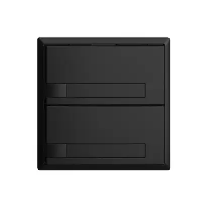 Poussoir ENC KNX 2× EDIZIOdue noir RGB sans LED avec insert papier 