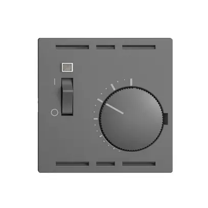 Kit frontale EDIZIOdue grigio scuro 60×60mm per termost.ambiente 