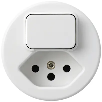 Inserto per combinazione basico A-R/1L+tipo 13 bianco con protezione bambini 