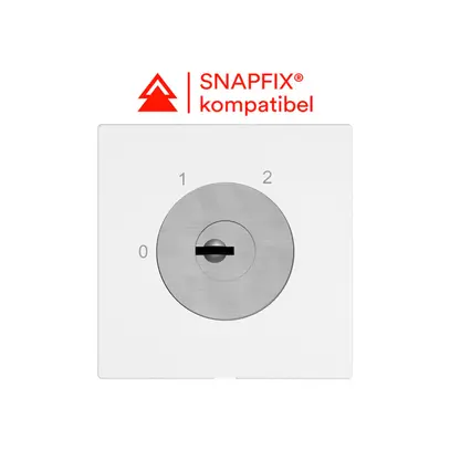 Interruttore a chiave EDIZIO.liv c.KABA 1262KA/631984 0 A A+B 1P 0-1-2 p=66mm bi 