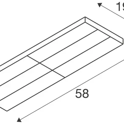 Spot LED SLV SIGHT PANEL 65W 10100lm 3000K WB DALI AD3PH 580×190×65mm bi 
