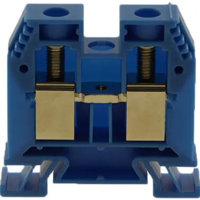 Durchgangs-Reihenklemme Woertz 16…35mm² 125A 1000V Schraubanschluss 2×1 TH35 bl 