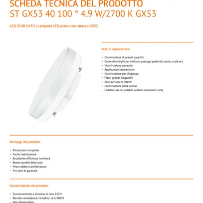 Lampe LED LEDVANCE LED STAR GX53 4.9W 470lm 2700K 