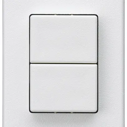 Interruttore a pulsante 2× INS Hager FLF 10A/250V 1/1L bianco 