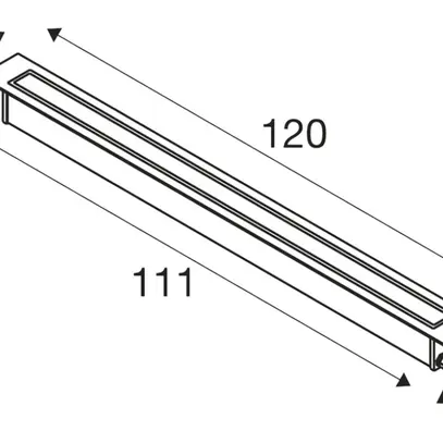 Lampada di terreno LED INS SLV DASAR 1200 IP65 34W 4100lm 830 DALI ac affinato 