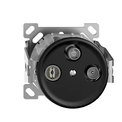 AP-Stichdose SAT/TV/R DB53 STANDARDdue schwarz mit SAT-F-Anschluss 