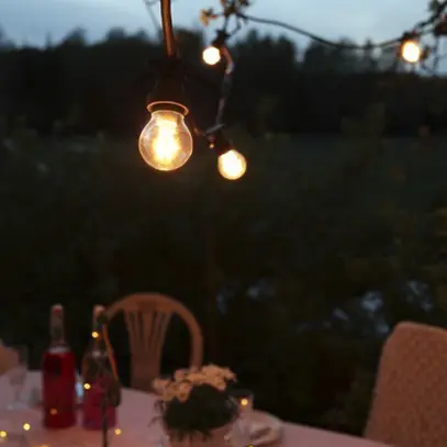 Lichterkette M. Schönenberger Extra Connecta 230V 150W 10×E27 7.35m IP44 