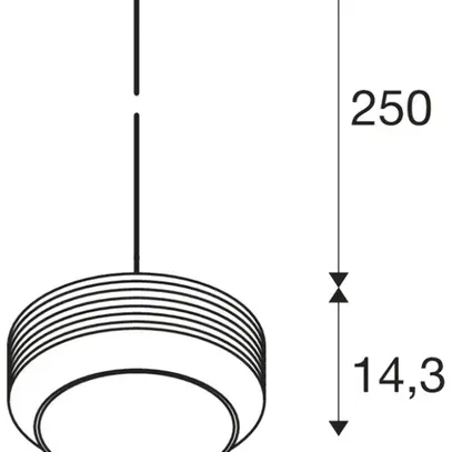Luminaire suspendu SLV PANTILO E27 1×0…15W Ø270mm or 