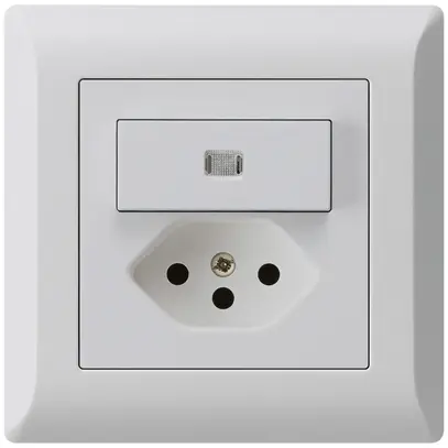 Combinazione luminosa INC A-R/1P+T13 grigio chiaro kallysto.line 