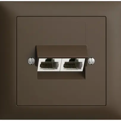 EB-Dose 2×RJ45/u 8P getr. EDIZIOdue coffee ITplus 