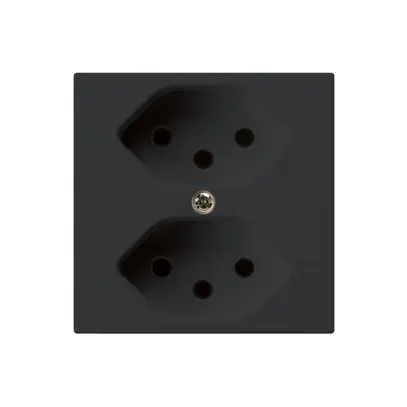 Prise ENC kallysto 2×T13 noir avec sécurité enfants 