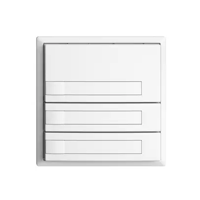 Poussoir KNX RGB EDUE, 250mW, s.LED, a.insert papier, 3×poussoir, 1×touche, bc 