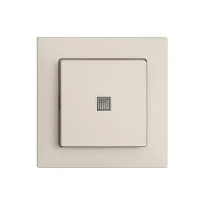 Contact à poussoir lum. ENC EDIZIOdue A-R/1P crema, a.lenti.LED.60×60mm 