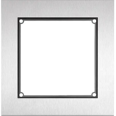 Scatola AP per citofono Hager elcom.modesta 1×1 2-fili c.cornice, acciaio preg. 