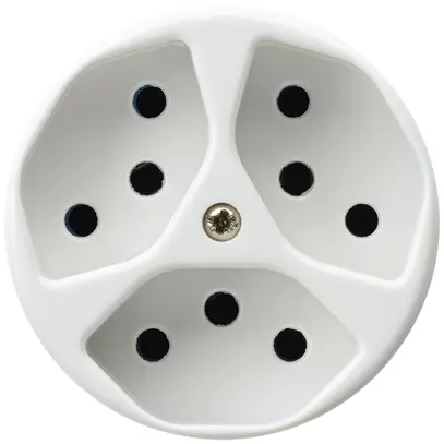 Insert pour prise basico 3×type 13 blanc avec sécurité enfants 