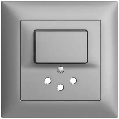 UP-Frontset EDIZIOdue silver 88×88mm für KK mit 1 Taste+T12 