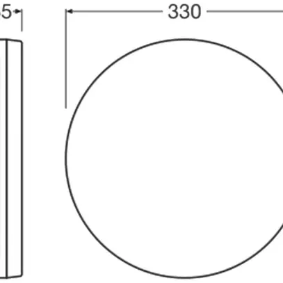 LED-Deckenleuchte LEDVANCE SURFACE FLAT RD 19W 2660lm 830/840 IP54 weiss 