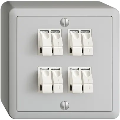Prise AP audio FX 4×gris clair, borne à étrier pour 4 haut-parl. 