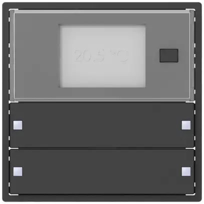 Couronne pour thermostat d'ambience SIDUS KNX RTR Design type ZE 2/4, anthracite 