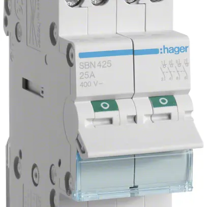 Interruttore AMD Hager 25A 400V 4 chiusura 0 apertura 0 invertitore 2UM 