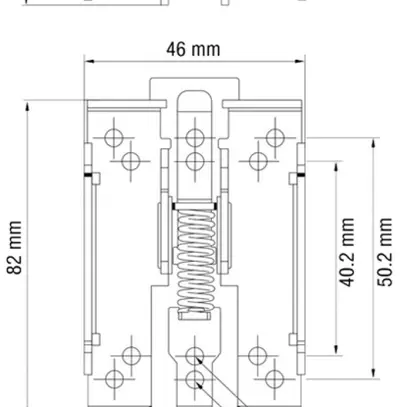 Adaptateur pour rail DIN Unitronics UCR-OP-B5-DIN rail DIN 35mm droit métal 