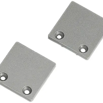Plaque de fermeture SLV pour GLENOS Profi 2020, 2 pièces gris argenté 