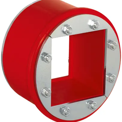 Passe-câble AGRO Ø extérieur 100mm 60×60mm acier fin sans module 