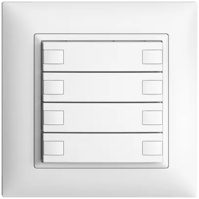 Pulsante INC KNX 4×EDIZIOdue bianco RGB senza LED 
