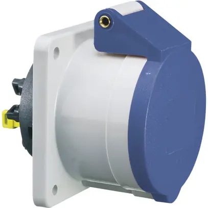 Prise INC CEE Bals 3P 16A 230V 6h bleu IP44 nick.QC droit 