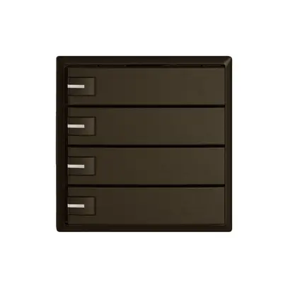 Poussoir KNX RGB EDIZIO.liv SNAPFIX® capteur temp.RGB-LED 4× comm.1T br 
