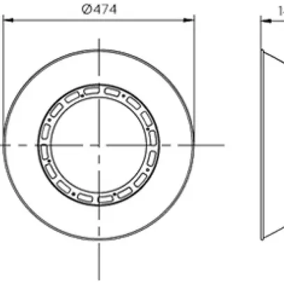 Riflettore Philips CoreLine Value Highbay Ø474mm alluminio brillante 