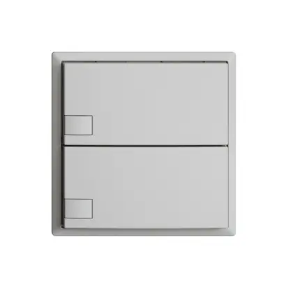 Pulsante INC KNX 2×EDIZIOdue grigio chiaro RGB senza LED 