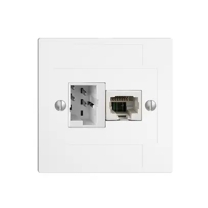 UP-Anschlussdose 1×TT,1×RJ45/u 4P EDIZIOdue weiss ITplus ITM 
