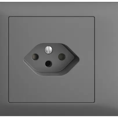 EB-Steckdose EDIZIOdue T13 dunkelgrau 45…69mm 