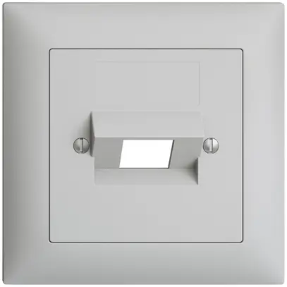Kit frontale EDIZIOdue grigio chiaro 88×88mm 1×RJ45 