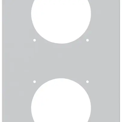 Plaque de montage ENC robusto 2×1 aluminium, gris 
